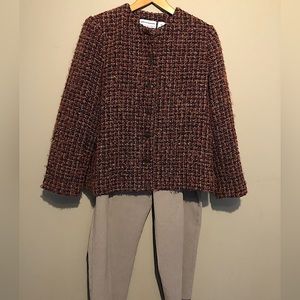 ALFRED DUNNER Vintage Blazer & Slacks Set, Tweed-Like